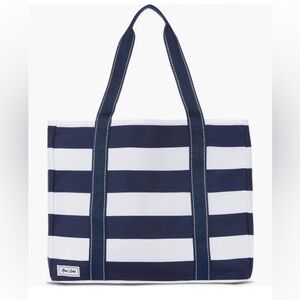 NWT Ame & Lulu Sun and Sea Navy and White Striped Tote Bag ( Captain Color)